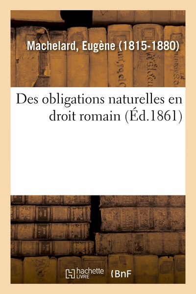 Picture of Des obligations naturelles en droit romain