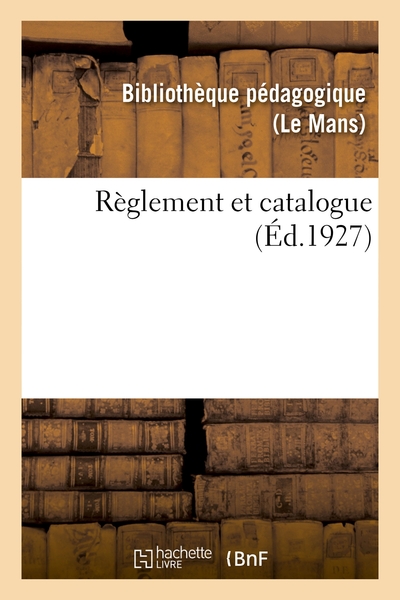 Picture of Règlement et catalogue
