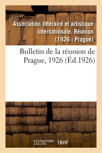 Picture of Bulletin de la réunion de Prague, 1926
