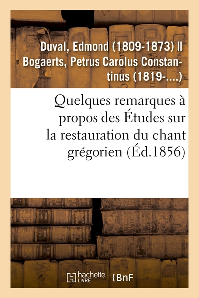 Picture of Quelques remarques à propos des Études sur la restauration du chant grégorien