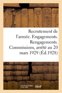 Image de Recrutement de l'armée. Engagements. Rengagements. Commissions