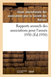Image de Rapports annuels des associations pour l'année 1930