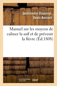 Image de Manuel sur les moyens de calmer la soif et de prévenir la fièvre (Éd.1808)