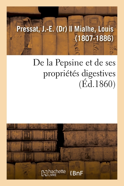 Picture of De la Pepsine et de ses proprietes digestives