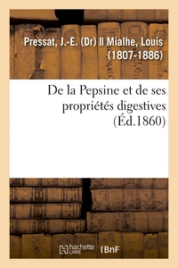 Picture of De la Pepsine et de ses proprietes digestives