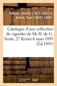 Picture of Catalogue d'une importante collection de vignettes, portraits, estampes, dessins