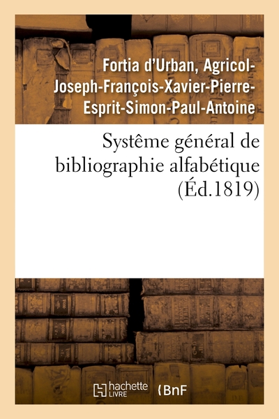 Picture of Systême général de bibliographie alfabétique, appliqué au tableau enciclopédique