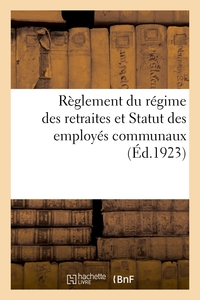 Picture of Règlement du régime des retraites et Statut des employés communaux