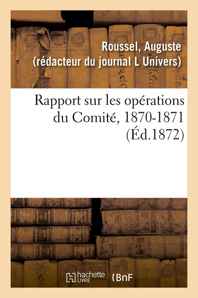 Image de Rapport sur les opérations du Comité, 1870-1871
