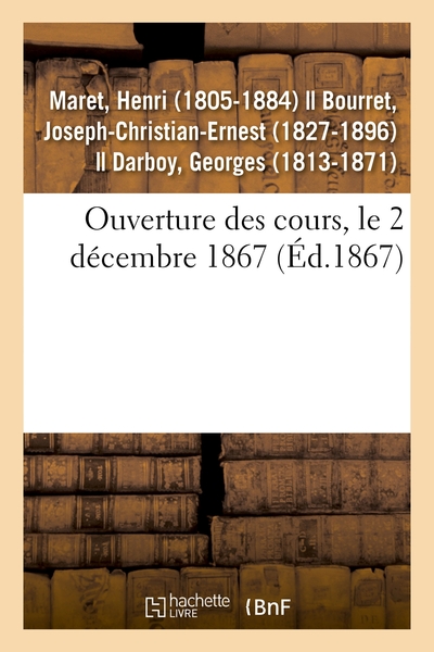 Image de Ouverture des cours, le 2 décembre 1867