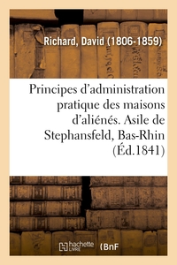 Image de Programme de quelques principes d'administration pratique des maisons d'aliénés