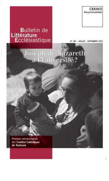 Picture of Bulletin de Littérature Ecclésiastique n°491 CXXIII/3