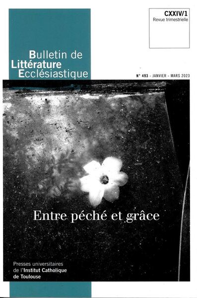 Picture of Bulletin de Littérature Ecclésiastique n°493 CXXIV/1 (janvier-mars 2023)