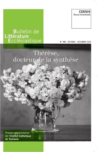 Picture of Bulletin de Littérature Ecclésiastique n°496 CXXIV/4 (octobre-décembre 2023)