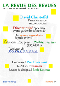 Picture of La Revue des revues n°74