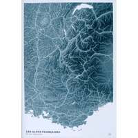 Image de CARTE EN 2D - LES ALPES BLUE DESIGN
