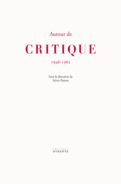Image de Autour de "Critique"
