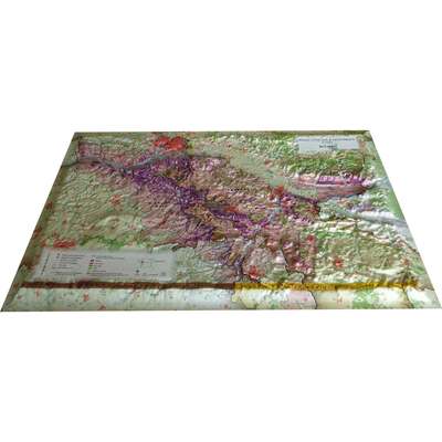 Image de CARTE EN RELIEF DE L'ANJOU VITICOLE ET HISTORIQUE - LA PAULEE D'ANJOU