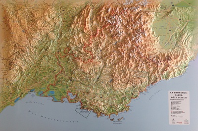 Image de CARTE EN RELIEF RÉGION PACA