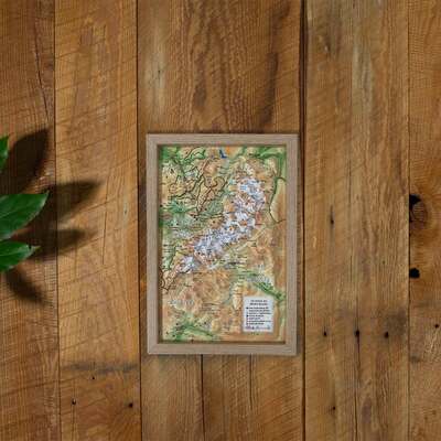 Image de CADRE BOIS PETIT FORMAT SUR MESURE 3DMAP ( 29,5 cm x 19,5 cm)
