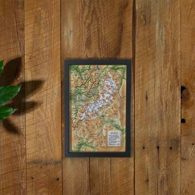 Image de CADRE NOIR PETIT FORMAT SUR MESURE 3DMAP ( 29,5 cm x 19,5 cm)