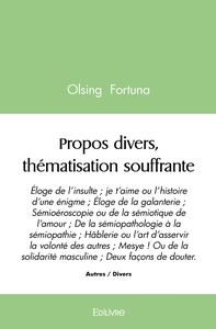 Picture of Propos divers, thématisation souffrante