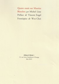 Image de QUATRE ESSAIS SUR MAURICE BLANCHOT