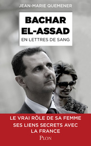 Image de Bachar al-Assad, en lettres de sang