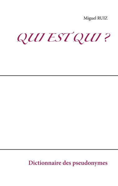 Picture of Qui est qui ?