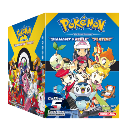 Image de COFFRET Pokémon Diamant Perle / Platine - tomes 1 à 5 + Guide Pokémon