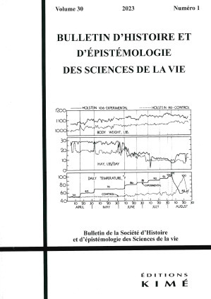 Picture of Bulletin d'histoire et d'épistémologie des sciences de la vie n°30/1