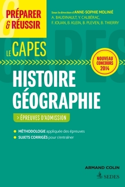 Image de Préparer et réussir le CAPES d'histoire géographie. Épreuves d'admission. Concours 2014
