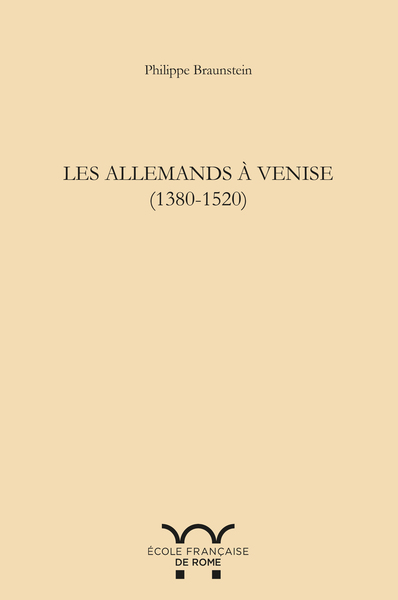 Picture of Les allemands à Venise (1380-1520)