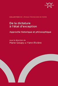 Picture of De la dictature à l'état d'exception