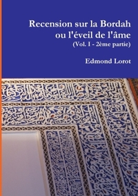 Picture of Recension sur la Bordah ou l'éveil de l'âme (Vol. I -2ème partie)