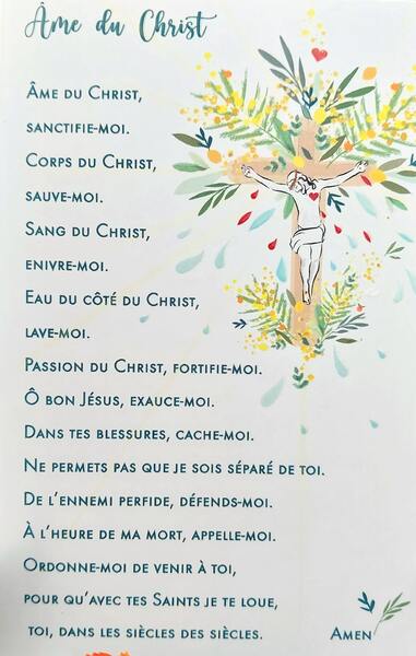 Picture of Prière "Ame du Christ" - vernis selectif - 25 ex