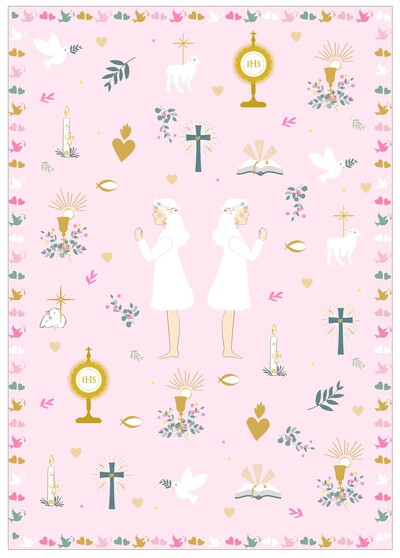 Image de Planche de stickers fille (Communion, Profession de foi et confirmation)