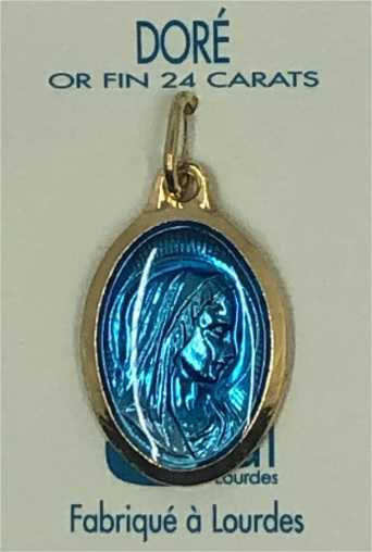 Picture of Médaille ovale Vierge dorée