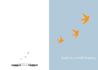 Picture of Lot de 10 cartes double vernis selectif "Condoléances 3 colombes" avec enveloppe