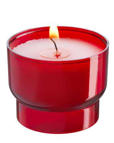 Image de Veilleuse votive 47 mm diamètres  rouge - H40 mm