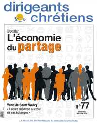 Image de Dirigeants chrétiens N°77 - L'économie du partage - Mai/juin 2016