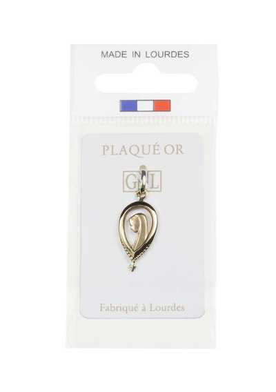 Picture of Médaille forme goutte d'eau, vierge de profil