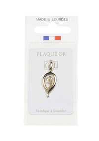 Picture of Médaille forme goutte d'eau, vierge de profil