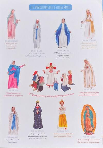 Picture of Poster A4 apparitions mariales 5 ex