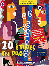 Image de CATHERINE BAERT : 20 ETUDES EN DUO VOL.1 - FLUTES TRAVERSIERES