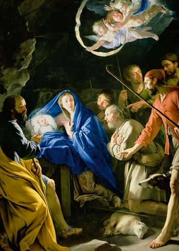 Image de Cartes de voeux Magnificat 2024 - pack de 10 ex L'Adoration des Bergers Champaigne
