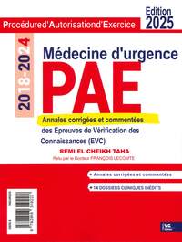 Image de PAE ANNALES CORRIGEES MEDECINE D'URGENCE 2025