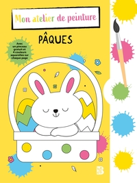 Image de Livre à colorier avec pinceau et aquarelles Pâques 2023
