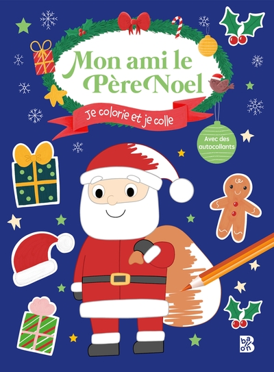 Image de Mon ami le père Noël : Je colorie et je colle