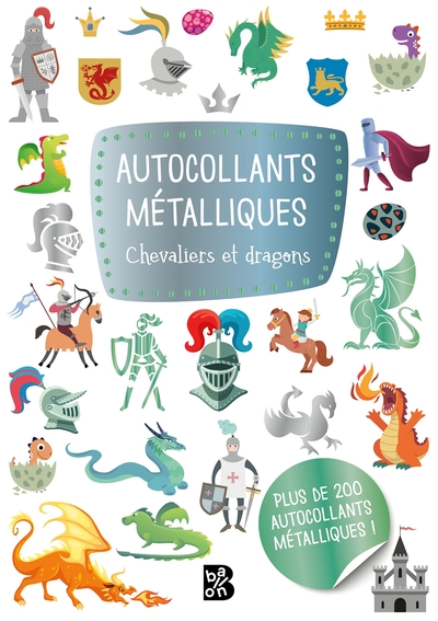 Image de Autocollants métalliques - Chevaliers et dragons
